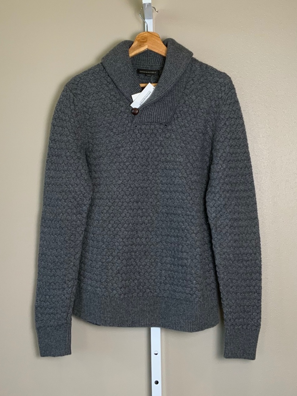 Banana Republic Basketweave Shawl Collar Sweater